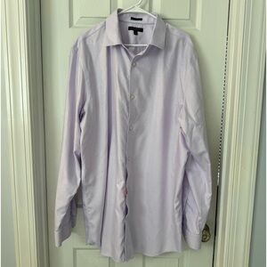 BANANA REPUBLIC Light Purple Grant Fit Non-Iron Dress Shirt Sz XXL